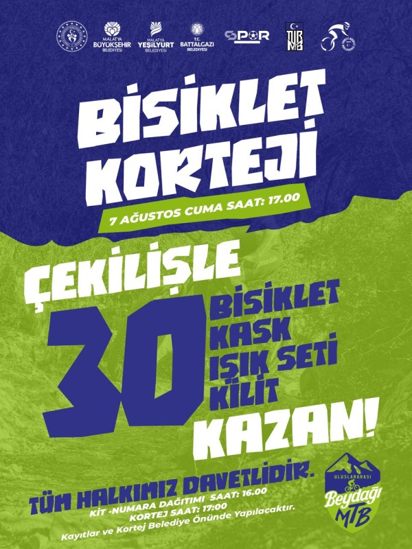 ULUSLARARASI BEYDAĞI DAĞ BİSİKLETİ YARIŞI KORTEJ SÜRÜŞÜ BAŞLIYOR